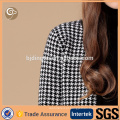 Houndstooth women fashion knit cardigan sweater